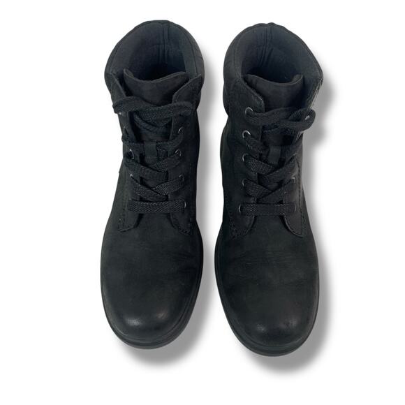 UGG Boots Harrison Lace Ankle Boot Black Leather Women's Size US 9 - Picture 5 of 9